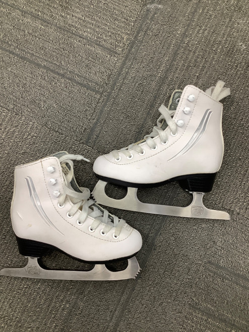 Vist Large View of Product Image Which is Used FIGURE Girls Figure Skate White Youth 11.0