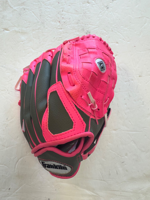 Vist Large View of Product Image Which is Used Franklin READY TO PLAY BB/SB Glove RH Throw Pink 10 1/2"