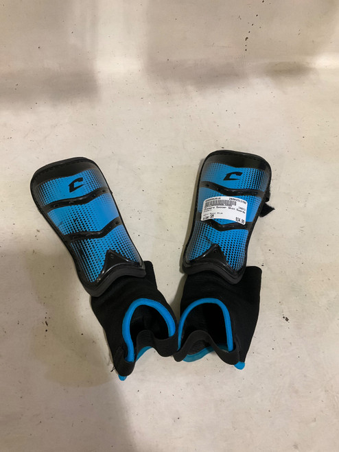 Vist Large View of Product Image Which is Used Champro Soccer Shin Guards Junior Royal Blue SM