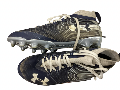 Vist Large View of Product Image Which is Used Under Armour SPOT LIGHT Adult FB Cleats Navy Blue Senior 10
