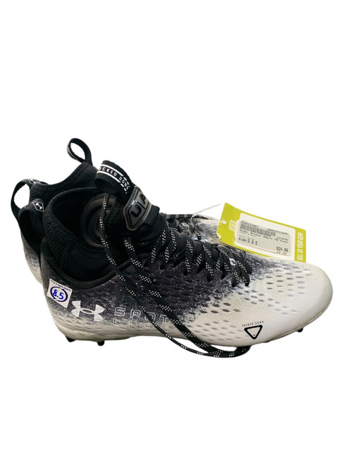 Vist Large View of Product Image Which is Used Under Armour Adult FB Cleats White Senior 8.5
