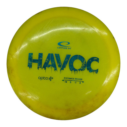 Vist Large View of Product Image Which is Used Latitude 64 OTPO HAVOC Disc Golf Driver Yellow 158g