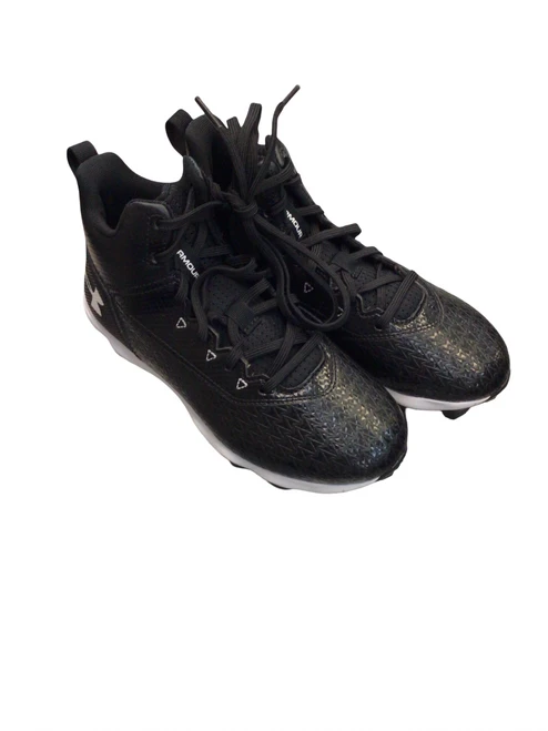 Vist Large View of Product Image Which is Used Under Armour Jr FB Cleats Black Junior 03