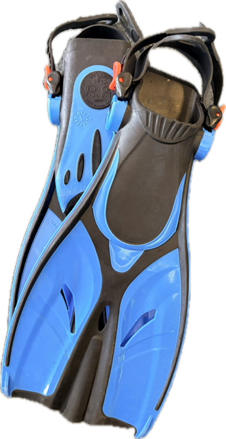 Vist Large View of Product Image Which is Used Underwater Fins Royal Blue SM
