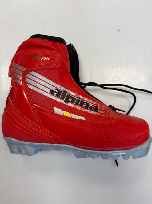 Vist Large View of Product Image Which is Used Alpina Boys NNN XC Ski Boots Red JR-01.5