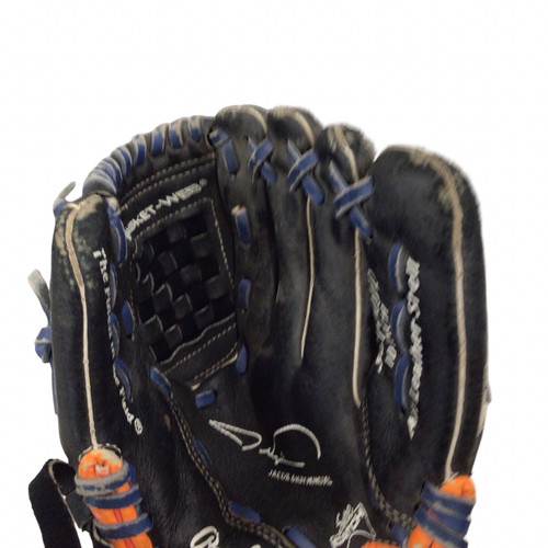 Vist Large View of Product Image Which is Used Rawlings SURE CATCH BB/SB Glove RH Throw Black 10"