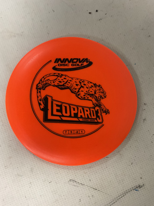 Vist Large View of Product Image Which is Used Innova DX LEOPARD Disc Golf Driver Orange