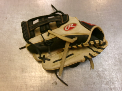 Vist Large View of Product Image Which is Used Rawlings GG ELITE BB/SB Glove LH Throw Tan 11 3/4"