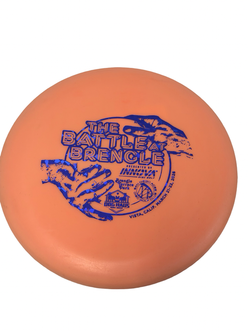 Vist Large View of Product Image Which is Used Innova Aviar THE BATTLE BRENGLE Golf Disc Putter Orange 175g