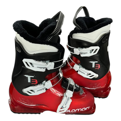 Vist Large View of Product Image Which is Used Salomon T3 Boys DH Ski Boot Red 245 MP - M06.5 - W07.5