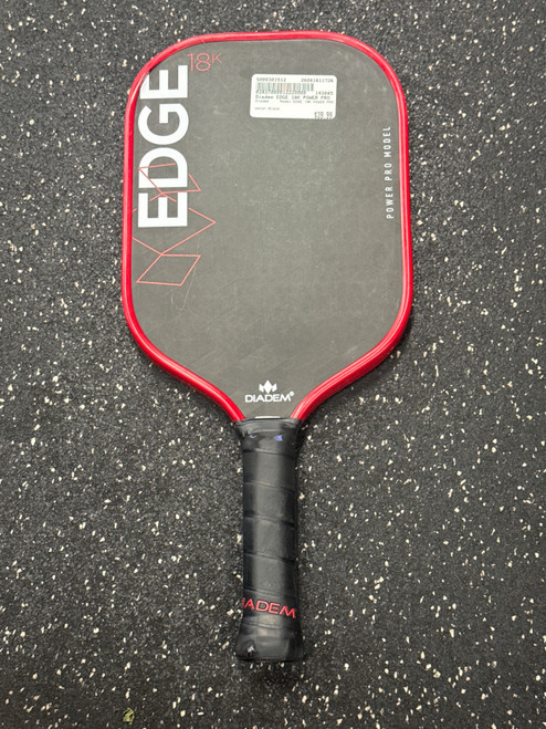 Vist Large View of Product Image Which is Used Diadem EDGE 18K POWER PRO Pickleball Racquet Black