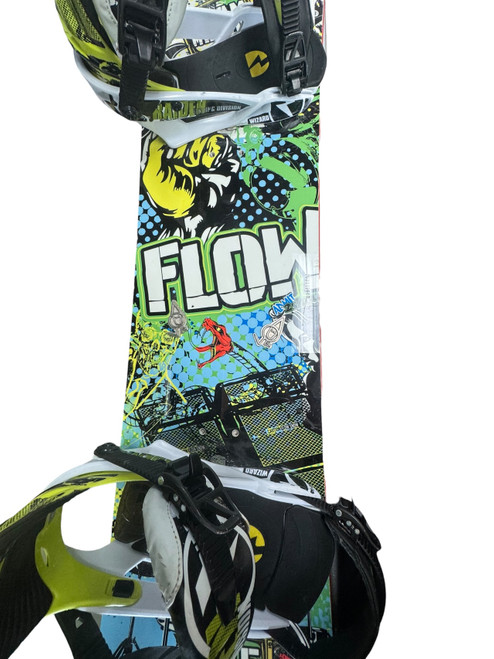 Vist Large View of Product Image Which is Used Flow TEAM MICRON Mens Board/Bindings Green 145 cm