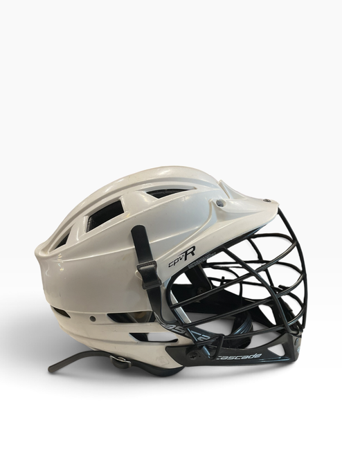 Vist Large View of Product Image Which is Used Cascade CPV-R S/M Lacrosse Helmet White M/L