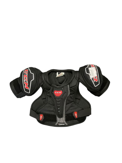 Vist Large View of Product Image Which is Used CCM RBZ 110 JR SM SP Junior Shoulder Pads SM