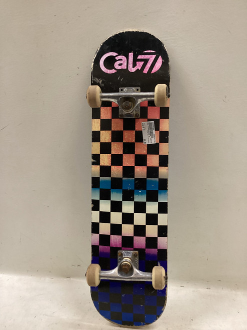 Vist Large View of Product Image Which is Used CAL 7 SKATEBOARD Complete Skateboard Black 8"