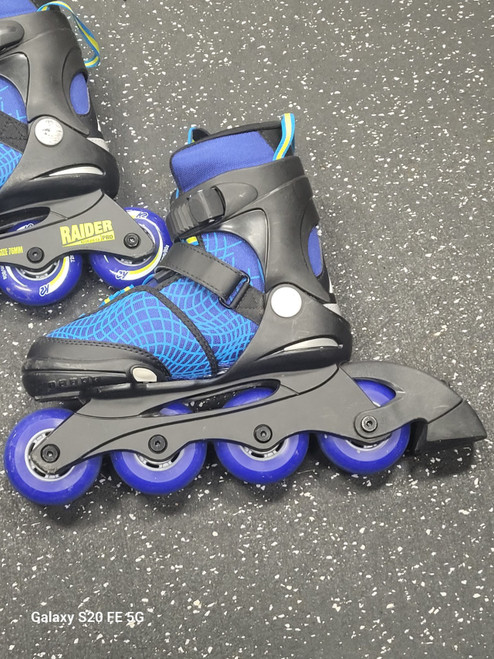 Vist Large View of Product Image Which is Used K2 RAIDER PRO Junior Roller Quad Skates Royal Blue Adjustable