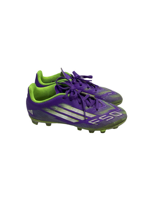 Vist Large View of Product Image Which is Used Adidas Soccer Cleats Purple Junior 03.5