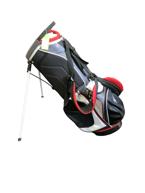 Vist Large View of Product Image Which is Used Powerbilt STAND BAG Mens Stand Bag White/Black/Red