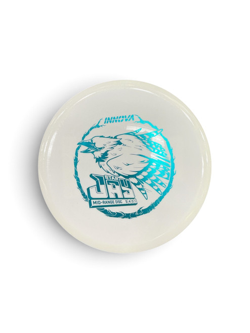 Vist Large View of Product Image Which is Used Innova STAR JAY Disc Golf Mid Range White