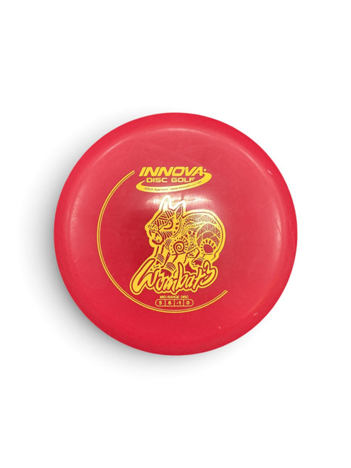 Vist Large View of Product Image Which is Used Innova WOMBAT Disc Golf Mid Range Red
