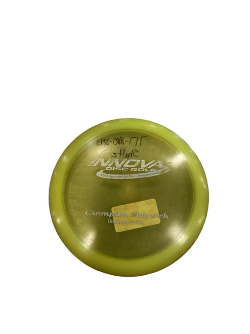 Vist Large View of Product Image Which is Used Innova MONARCH Disc Golf Driver Yellow 170g
