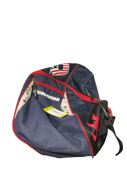 Vist Large View of Product Image Which is Used Demarini RWB USA BAG BB/SB Player Backpack White/Red/Navy