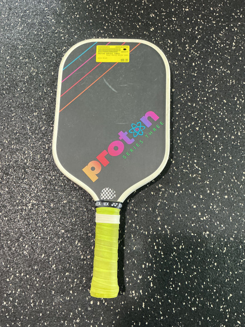 Vist Large View of Product Image Which is Used PROTON SERIES THREE Pickleball Racquet Black