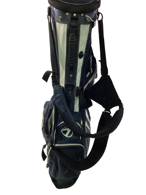 Vist Large View of Product Image Which is Used Taylormade 4 WAY CART BAG Mens Stand Bag Navy Blue