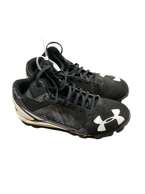 Vist Large View of Product Image Which is Used Under Armour BASEBALL CLEATS BB/SB Cleats Black Youth 06.5