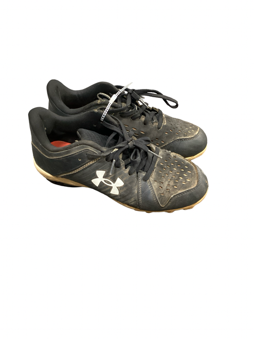 Vist Large View of Product Image Which is Used Under Armour CLEATS BB/SB Cleats Black Senior 5.5