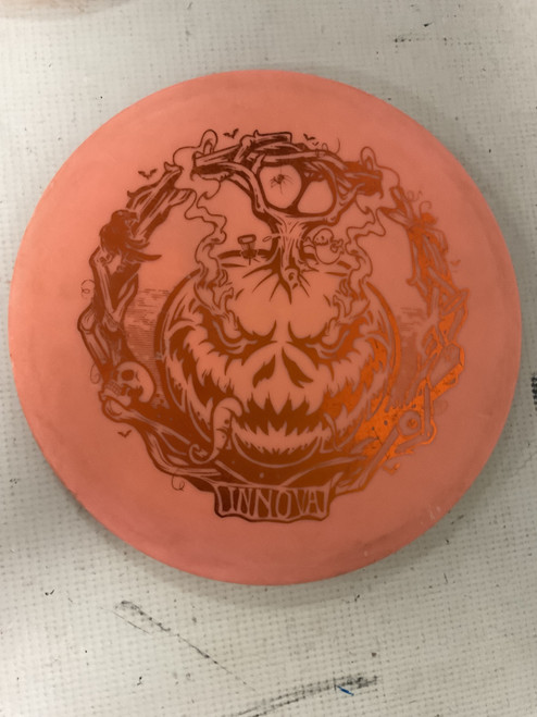 Vist Large View of Product Image Which is Used Innova HALLOWEEN ROC Disc Golf Mid Range Orange