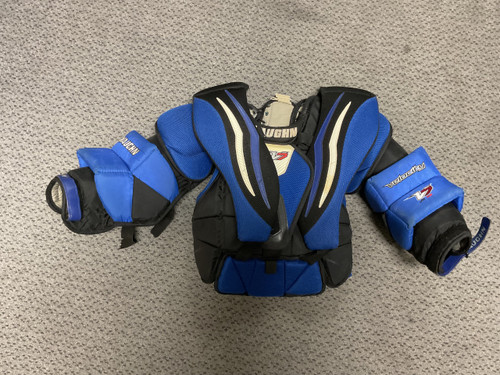 Vist Large View of Product Image Which is Used Vaughn V7 JR XR Junior Body Armor Royal Blue M/L