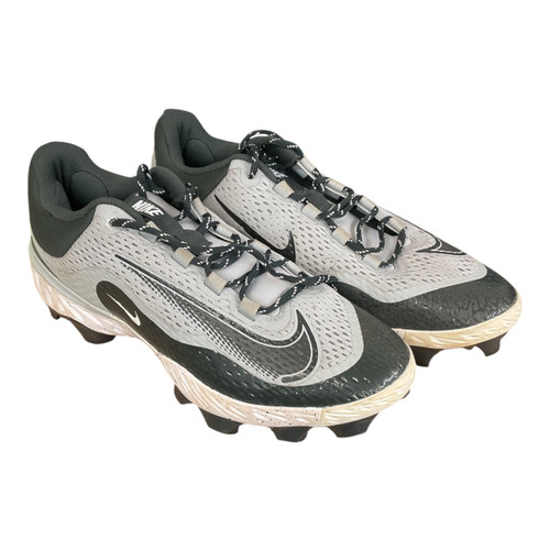 Vist Large View of Product Image Which is Used Nike ALPHA HUARACHE ELITE 4 LOW BB/SB Cleats Grey Senior 11.5