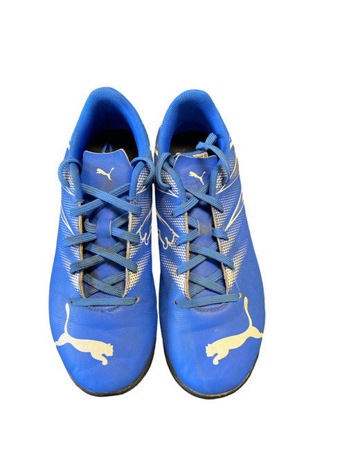 Vist Large View of Product Image Which is Used Puma Soccer Turf Shoes Royal Blue Junior 04