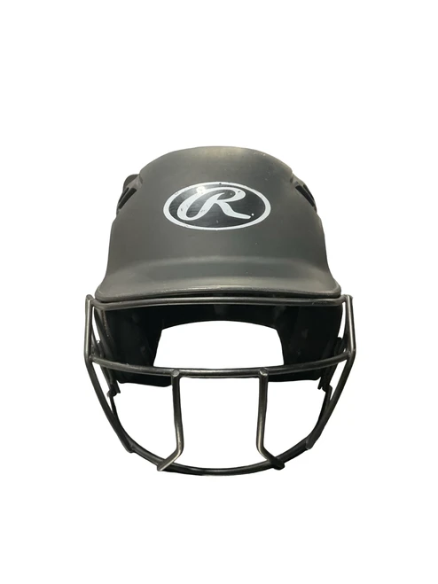 Vist Large View of Product Image Which is Used Rawlings SZ 6 1/2-7 1/2 Batting Helmet w/Mask Black One Size