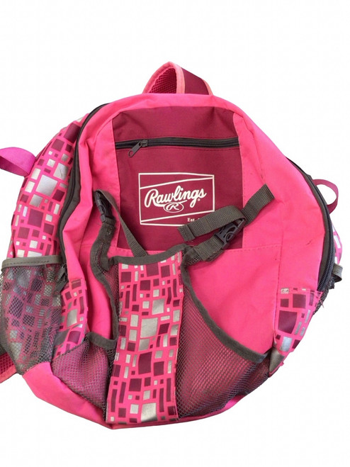 Vist Large View of Product Image Which is Used Rawlings BACKPACK BB/SB Player Backpack Pink