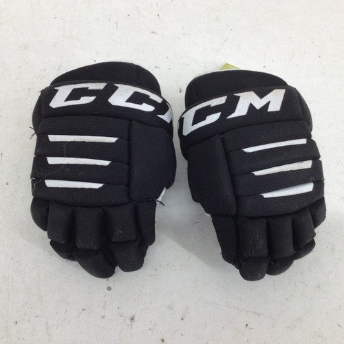 Vist Large View of Product Image Which is Used CCM 4 ROLL 2 YOUTH 8 IN HOCKEY GLOVES Youth Gloves Black 8"