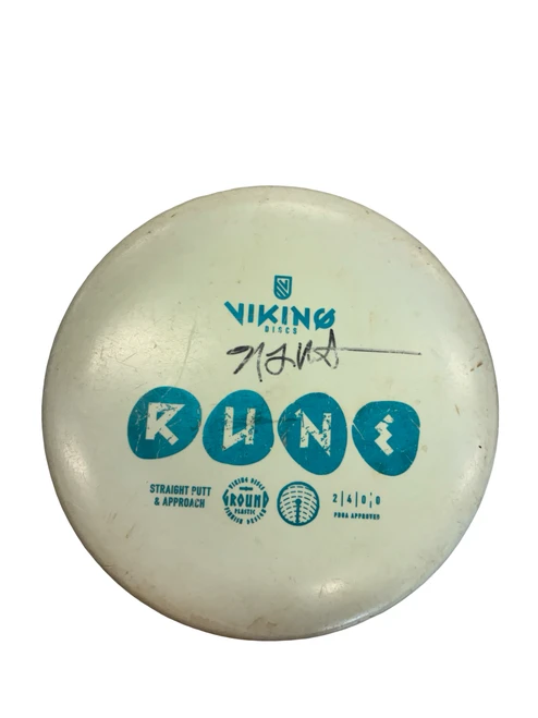 Vist Large View of Product Image Which is Used VIKING RUNE Disc Golf Putter White