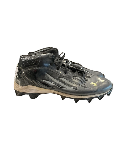 Vist Large View of Product Image Which is Used Under Armour Jr FB Cleats Black Junior 04
