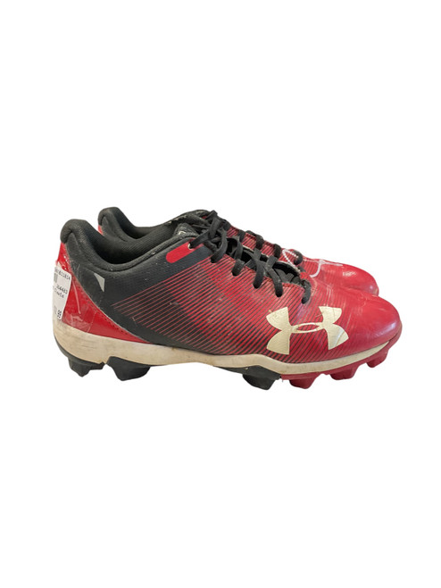 Vist Large View of Product Image Which is Used Under Armour Jr FB Cleats Red Junior 04