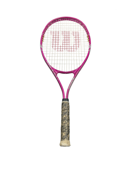 Vist Large View of Product Image Which is Used Wilson TRIUIMPH Womens Tennis Racquet Pink 4 1/4"