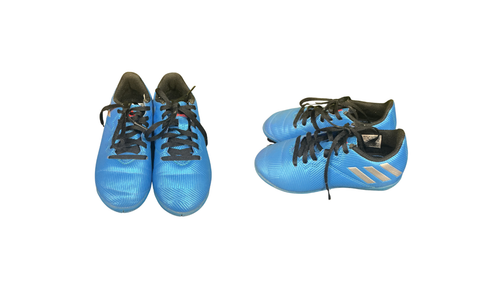 Vist Large View of Product Image Which is Used Adidas MESSI 16 Soccer Indoor Shoes Royal Blue Youth 11.0