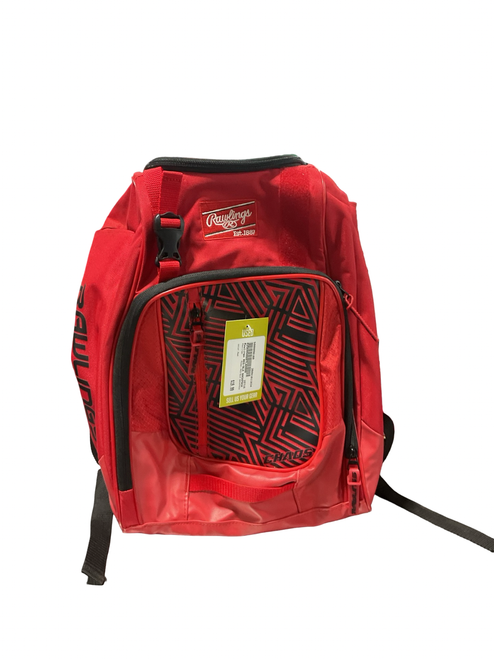 Vist Large View of Product Image Which is Used Rawlings RED/BLK BACKPACK BB/SB Player Backpack Red