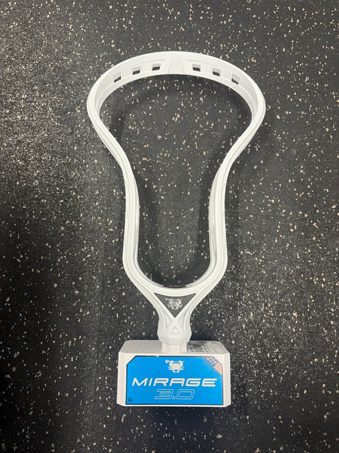 Vist Large View of Product Image Which is Used East Coast Dyes NWT MIRAGE 3.0 UNSTRUNG Mens Lacrosse Head White