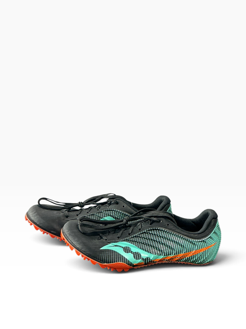 Vist Large View of Product Image Which is Used Saucony WMS 7 SAUCONY SPRINTER SPIKES Track & Field Cleats Adult Black Senior 7