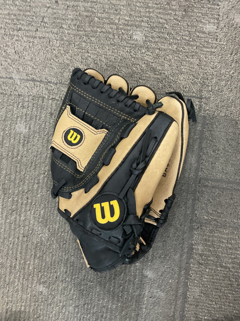 Vist Large View of Product Image Which is Used Wilson SELECT A450 BB/SB Glove RH Throw Brown 12"