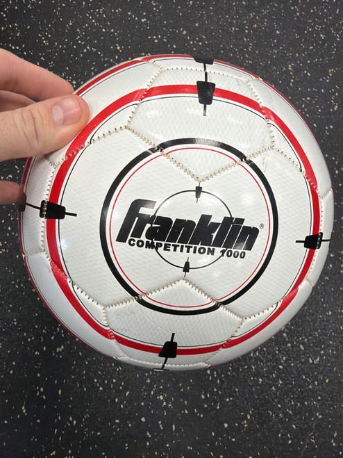 Vist Large View of Product Image Which is Used Franklin COMPETITION 1000 All Size Soccer Ball Cardinal And White 5
