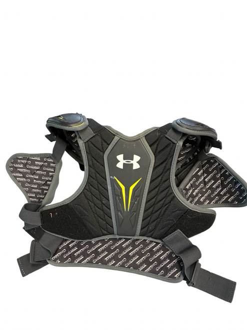 Vist Large View of Product Image Which is Used Under Armour SHOULDER PADS Lacrosse Shoulder Pads Black SM