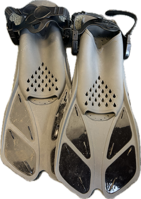 Vist Large View of Product Image Which is Used Underwater Fins Grey M/L