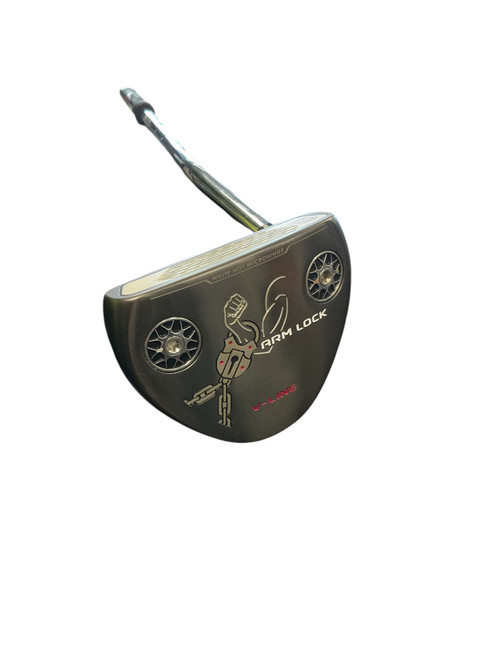 Vist Large View of Product Image Which is Used Odyssey WHITE HOTV-LINE ARMLOCK Mens Putter RH